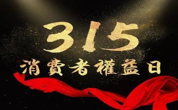 315晚会活动方案优秀7篇