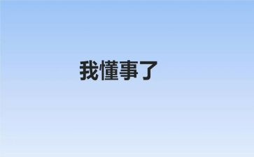 作文我懂事了400字5篇